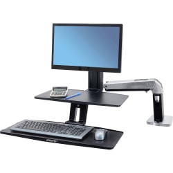 Ergotron Desktop Display Stand - 24in Screen Support - 20 lb Load Capacity - 24in Screen Support - 20 lb Load Capacity - Black, Polished Aluminum