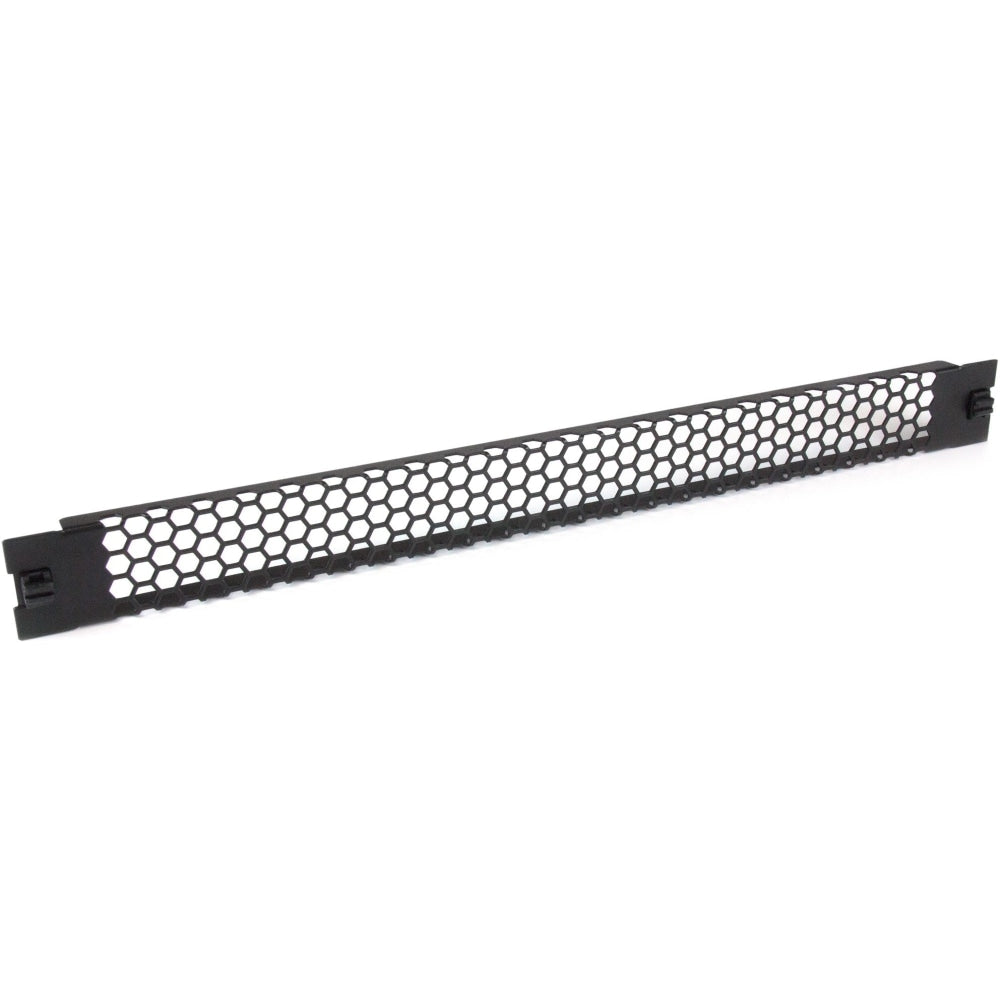 StarTech.com Blanking Panel - 1U - Vented - 19in - Tool-less - Steel - Black - TAA Compliant - Blank Rack Panel - Filler Panel