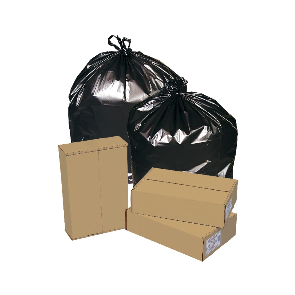 Pitt Plastics Re-Run 0.75-mil Can Liners, 24in x 23in, 10 Gallons, Black, Pack Of 500