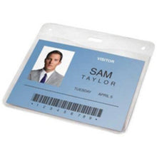 Load image into Gallery viewer, GBC BadgeMates ID Badge Holders, Horizontal, 3in x 4in, Clear, Pack Of 25