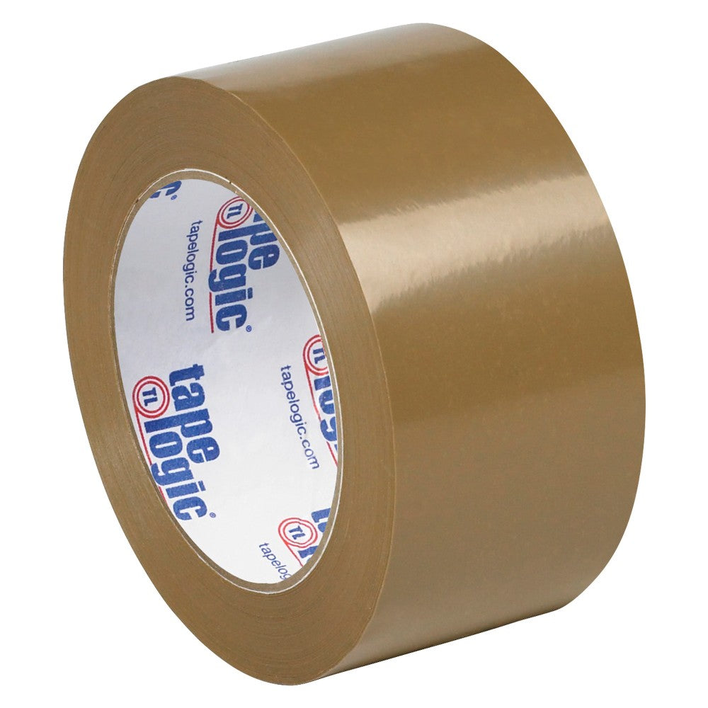 Tape Logic #50 Natural Rubber Tape, 3in Core, 2in x 110 Yd., Tan, Case Of 6