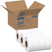 Load image into Gallery viewer, Scott 100% Recycled Fiber High-Capacity Jumbo Roll Toilet Paper - 2 Ply - 3.55in x 1000 ft - White - Fiber - 12 / Carton