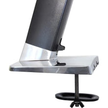 Load image into Gallery viewer, Ergotron Grommet Mount for Workstation - Polished Aluminum, Black - Steel