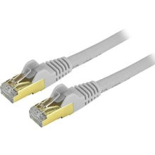 Load image into Gallery viewer, StarTech.com 6in Gray Cat6a Shielded Patch Cable - First End: 1 x RJ-45 Male Network - Second End: 1 x RJ-45 Male Network - 1.25 GB/s - Patch Cable - Shielding - Gold Plated Connector - Gray