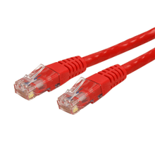 Load image into Gallery viewer, StarTech.com 3ft CAT6 Ethernet Cable - Red Molded Gigabit CAT 6 Wire - 100W PoE RJ45 UTP 650MHz - Category 6 Network Patch Cord UL/TIA - 3ft Red CAT6 up to 160ft - 650MHz - 100W PoE - 8 foot UL ETL verified