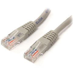 StarTech.com 15 ft Gray Molded Cat5e UTP Patch Cable - Make Fast Ethernet network connections using this high quality Cat5e Cable, with Power-over-Ethernet capability - 15ft Cat5e Patch Cable - 15ft cat 5e patch cable - 15ft Cat5e Patch Cord