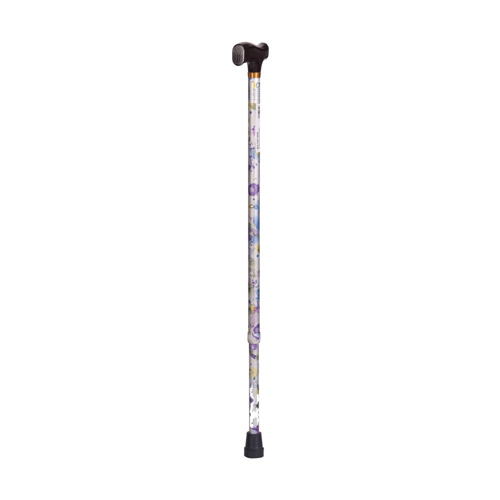 DMI Adjustable Derby Top Aluminum Folding Walking Cane, 40in, Splash