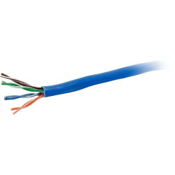 C2G 1000ft Cat6 Bulk Ethernet Network Cable-Solid UTP-Riser CMR Blue TAA - Category 6 for Network Device - 1000 ft - Bare Wire - Bare Wire - Blue