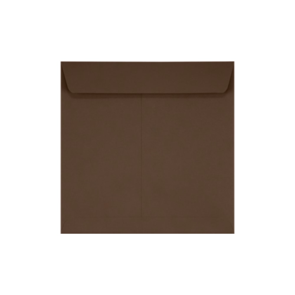 LUX Square Envelopes, 7 1/2in x 7 1/2in, Peel & Press Closure, Chocolate Brown, Pack Of 50
