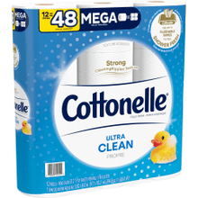 Load image into Gallery viewer, Cottonelle CleanCare 2-Ply Bathroom Tissue, 3in x 3-7/8in, White, 312 Sheets Per Roll, 12 Rolls Per Pack, Carton Of 4 Packs