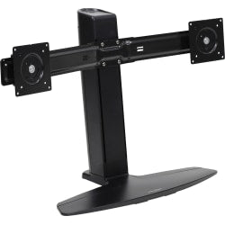 Ergotron Neo-Flex Dual LCD Lift Stand - Up to 24in Screen Support - 34 lb Load Capacity - LCD Display Type Supported - Desktop - Black