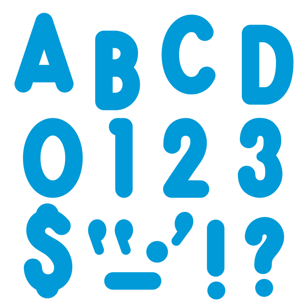 TREND Ready Letters, Billboard, 7in, Blue, Pre-K - Grade 12, Pack Of 105