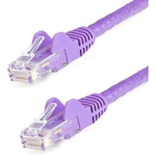 Load image into Gallery viewer, StarTech.com 6in Purple Cat6 Patch Cable with Snagless RJ45 Connectors - Short Ethernet Cable - 6 inch Cat 6 UTP Cable - First End: 1 x RJ-45 Male Network - Second End: 1 x RJ-45 Male Network - Patch Cable - Gold Plated Connector - Purple