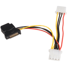 Load image into Gallery viewer, StarTech.com Serial ATA 15 Pin to LP4 Power Cable Adapter w/ 2 Extra LP4 - Power up to 3 devices using a SATA power connector from the computer power supply