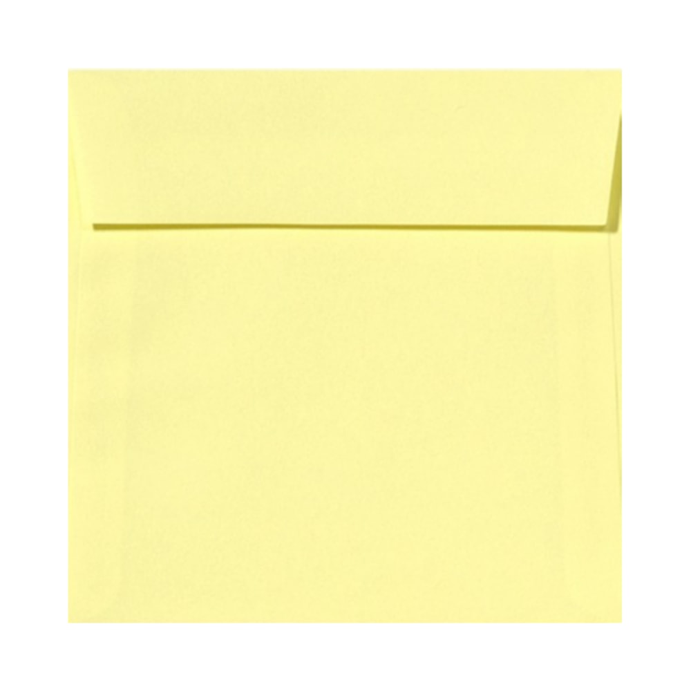 LUX Square Envelopes, 5 1/2in x 5 1/2in, Peel & Press Closure, Lemonade Yellow, Pack Of 50