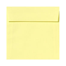 Load image into Gallery viewer, LUX Square Envelopes, 5 1/2in x 5 1/2in, Peel &amp; Press Closure, Lemonade Yellow, Pack Of 50