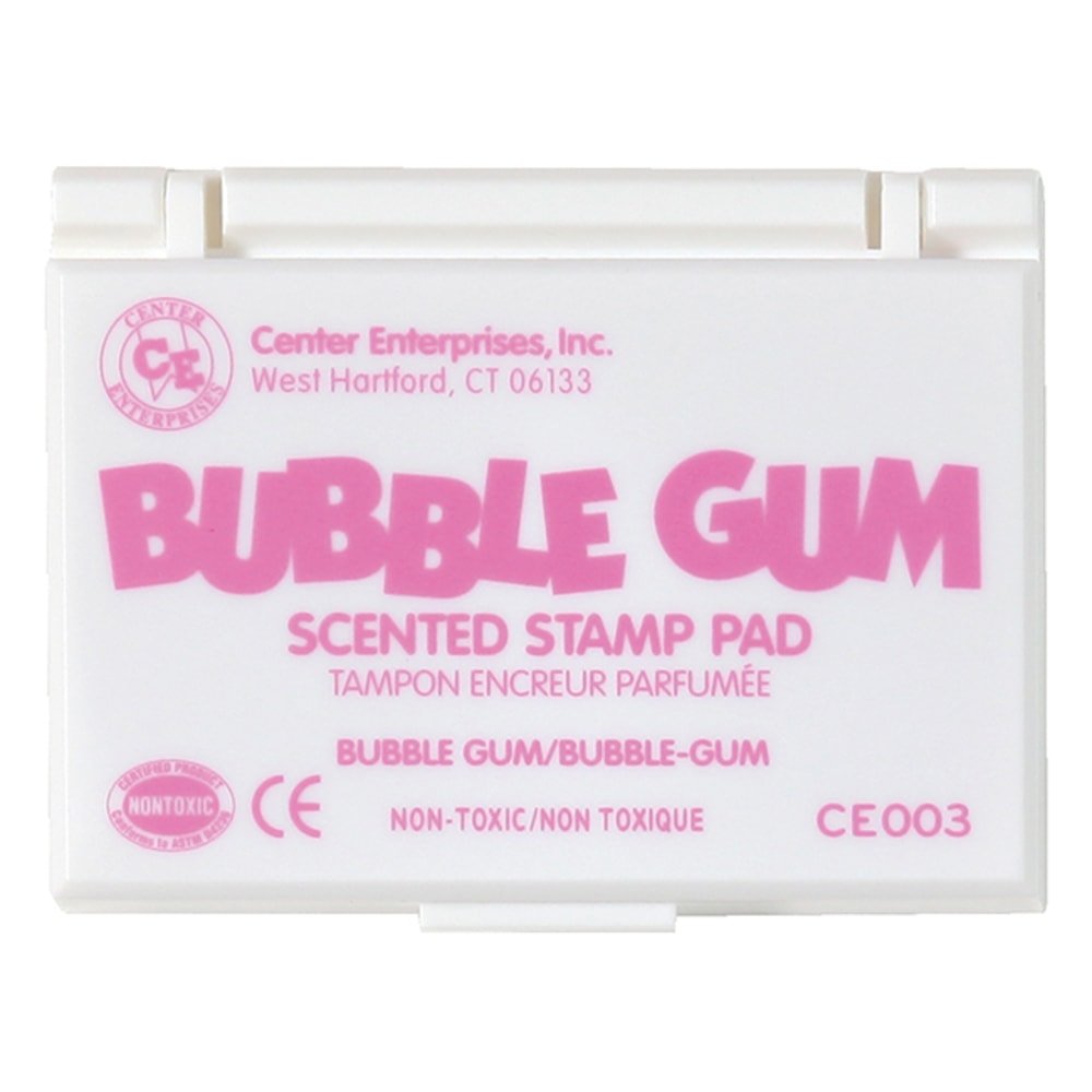 Center Enterprise Scented Stamp Pads, Bubble Gum Scent, 2 1/4in x 3 3/4in, Pink, Pack Of 6