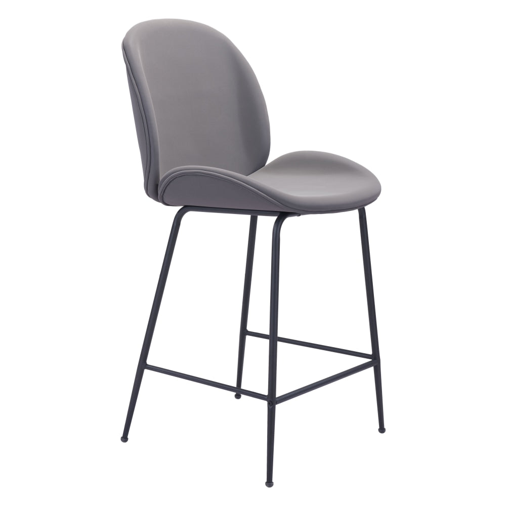 Zuo Modern Miles Counter Chair, Gray/Black