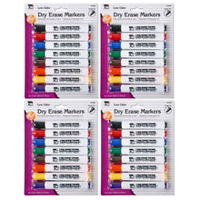 Load image into Gallery viewer, Charles Leonard Dry Erase Markers, Barrel Style, Chisel Point, Assorted, 8 Markers Per Pack, Set Of 4 Packs