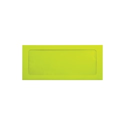 LUX #10 Envelopes, Full-Face Window, Gummed Seal, Wasabi, Pack Of 500