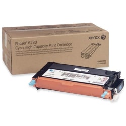 Xerox 6280 Cyan High Yield Toner Cartridge, 106R01392