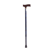 Load image into Gallery viewer, DMI Adjustable Derby Top Aluminum Folding Walking Cane, 40in, Cyclone Blue