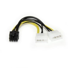 Load image into Gallery viewer, StarTech.com 6in LP4 to 8 Pin PCI Express Video Card Power Cable Adapter - 8 pin internal power (M) - 4 pin ATX12V (M) - 15.2 cm