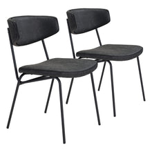 Load image into Gallery viewer, Zuo Modern Ellen Dining Chairs, Vintage Black, Set Of 2 Chairs