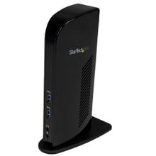 Load image into Gallery viewer, StarTech.com USB 3.0 Docking Station - Compatible with Windows / macOS - Supports Dual Displays - HDMI and DVI - DVI to VGA Adapter Included - USB3SDOCKHD - Dual Monitor Docking Station - HDMI and DVI Ports - USB-A Dock for PC and MacBook Laptops