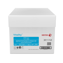 Load image into Gallery viewer, Xerox Vitality Index Copier Paper, Letter Size (8 1/2in x 11in), Pack Of 250 Sheets, 110 Lb, 96 (U.S.) Brightness, FSC Certified, White, Case Of 8 Reams