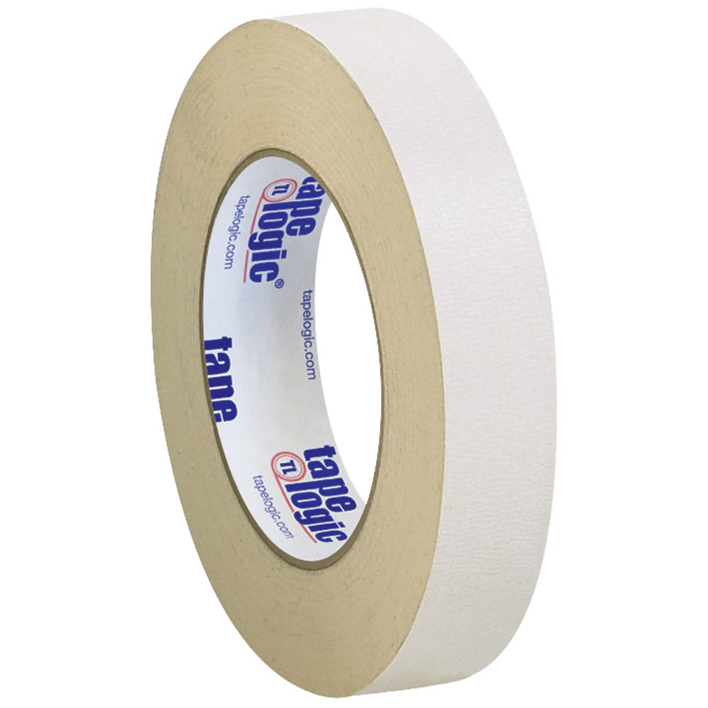 Tape Logic Double-Sided Masking Tape, 3in Core, 1in x 108ft, Tan, Case Of 36