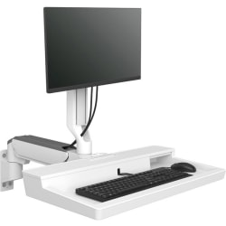 Ergotron CareFit Mounting Arm for Monitor, Mouse, Keyboard, LCD Display - White - 27in Screen Support - 23.50 lb Load Capacity - 100 x 100, 75 x 75 - VESA Mount Compatible - Aluminum, Plastic