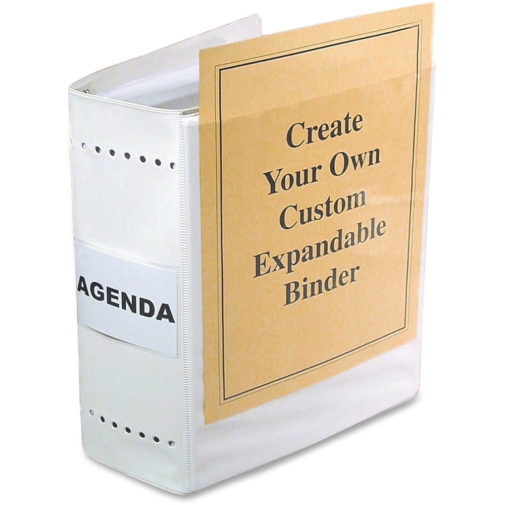 CLI VariCap6 Expandable Post Binder - 6in Binder Capacity - Letter - 8 1/2in x 11in Sheet Size - 1500 Sheet Capacity - 2 Fastener(s) - 1 Inside Front Pocket(s) - Vinyl - White - Label Holder, Clear Overlay - 1 Each
