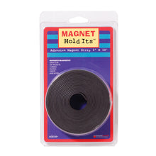 Load image into Gallery viewer, Dowling Magnets Adhesive Magnet Strip, 1in x 10ft, Black, Pack Of 6 Rolls