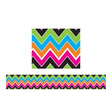 Load image into Gallery viewer, TREND Bolder Borders Bulletin Board Borders, 2 3/4in x 35 3/4in, Zigzag Motif, Grades Pre-K - 4, Pack Of 12