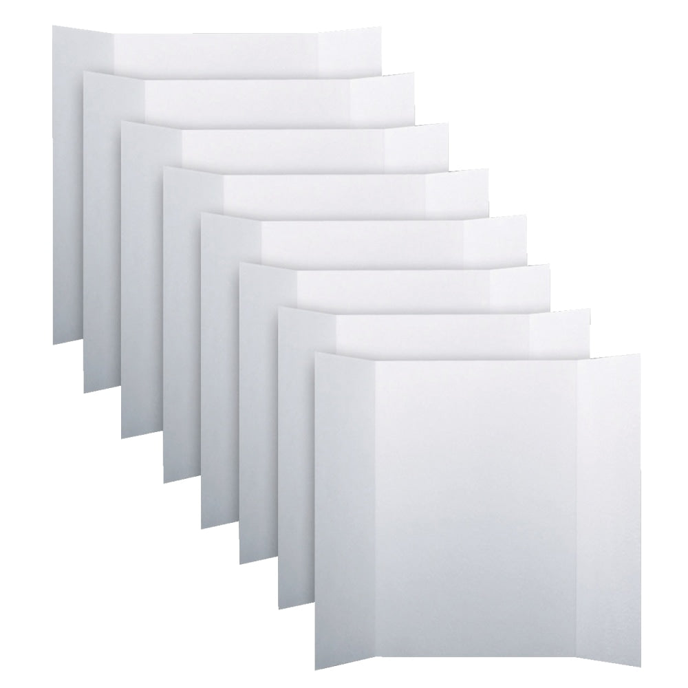 Flipside Corrugated Project Boards, 48in x 36in, White, Pack Of 8