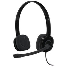 Load image into Gallery viewer, Logitech H151 On-Ear Stereo Headset, Black