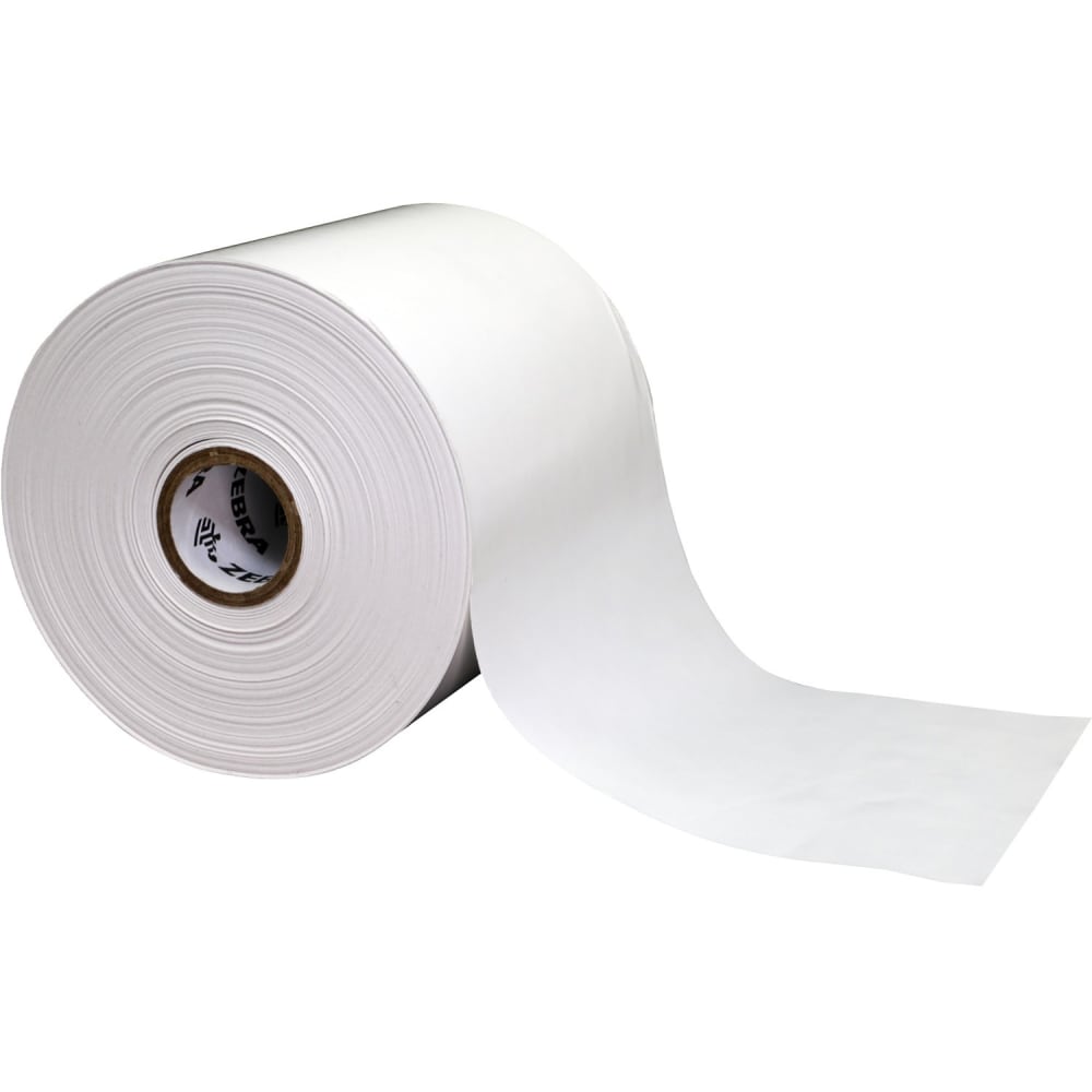 Zebra 8000D Linerless - Permanent acrylic adhesive - coated - white - Roll (4.02 in x 85 ft) 20 roll(s) linerless labels - for QL 420, 420 Plus