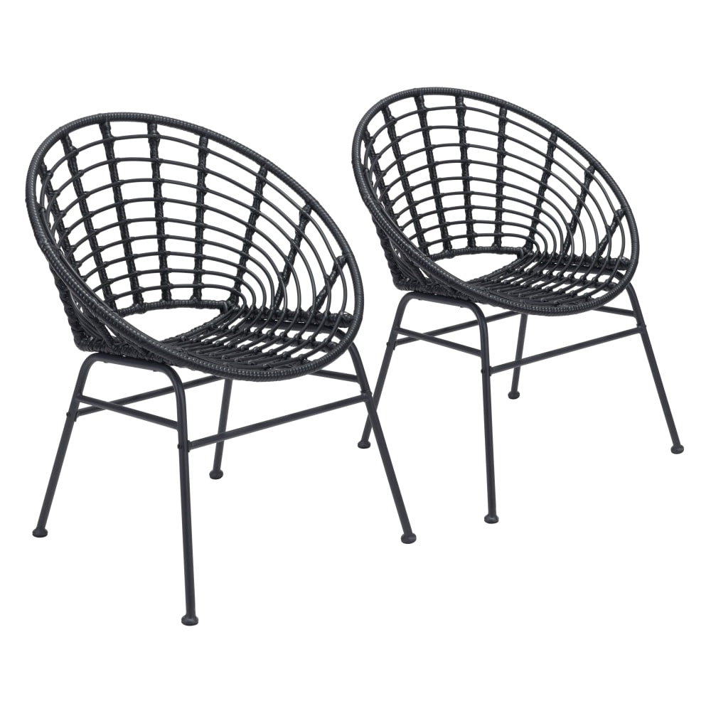 Zuo Modern Cohen Dining Chairs, Black, Set Of 2 Chairs