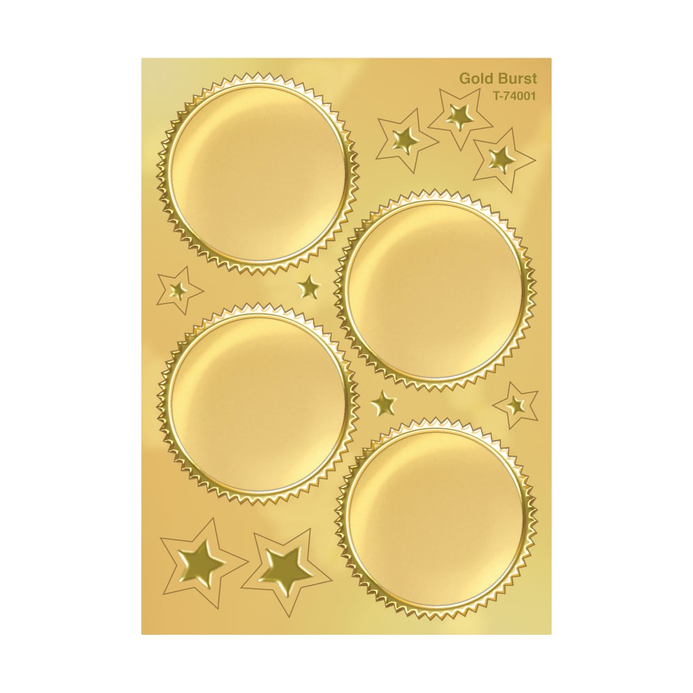 TREND Gold Burst Award Seals Stickers, Pack Of 32