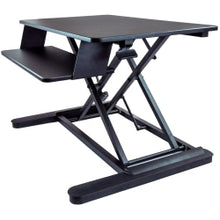 Load image into Gallery viewer, StarTech.com Sit Stand Desk Converter - Large 35in Work Surface - Adjustable Stand up Desk - For Two Monitors up to 24in or One 30in - Work in comfort and enhance productivity by turning your desk into a spacious sit-stand workspace