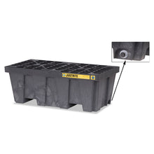 Load image into Gallery viewer, EcoPolyBlend Spill Control Pallets, Black, 66 gal, 25 in x 49 in, w/Drain