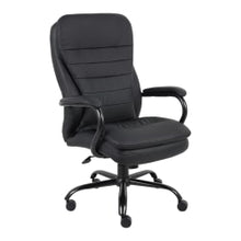 Load image into Gallery viewer, Lorell Big &amp; Tall Double Cushion Ergonomic Bonded Leather Executive Chair, Black