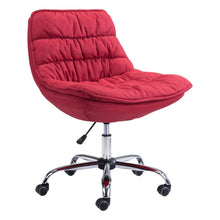 Load image into Gallery viewer, Zuo Modern Down Low Ergonomic Fabric Mid-Back Office Chair, Red