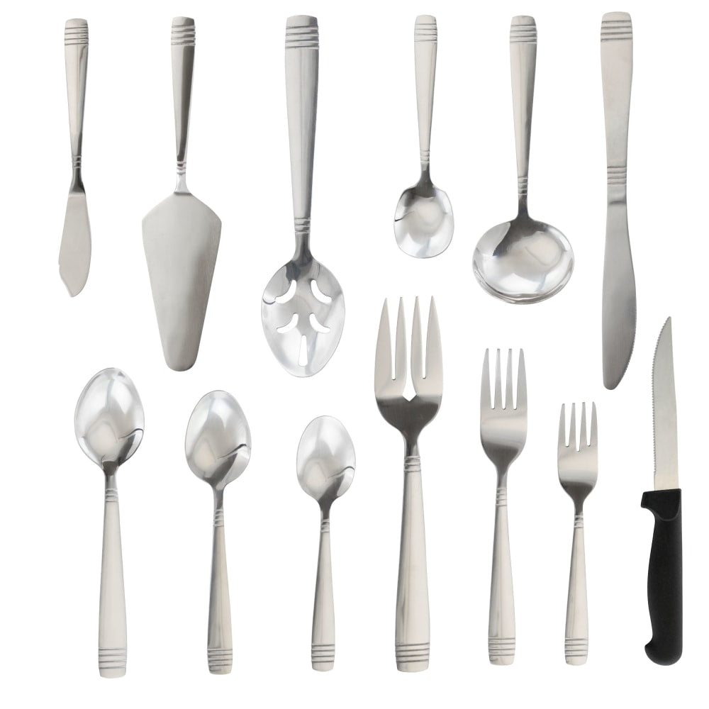 Gibson Home Palmore Plus 55-Piece Flatware Set, Silver