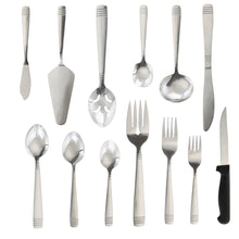 Load image into Gallery viewer, Gibson Home Palmore Plus 55-Piece Flatware Set, Silver