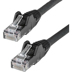 StarTech.com 30ft Black Cat6 Patch Cable with Snagless RJ45 Connectors - Long Ethernet Cable - 30 ft Cat 6 UTP Cable - First End: 1 x RJ-45 Male Network - Second End: 1 x RJ-45 Male Network - Patch Cable - Gold Plated Connector - 24 AWG - Black