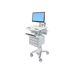 Ergotron StyleView Cart with LCD Pivot, 9 Drawers