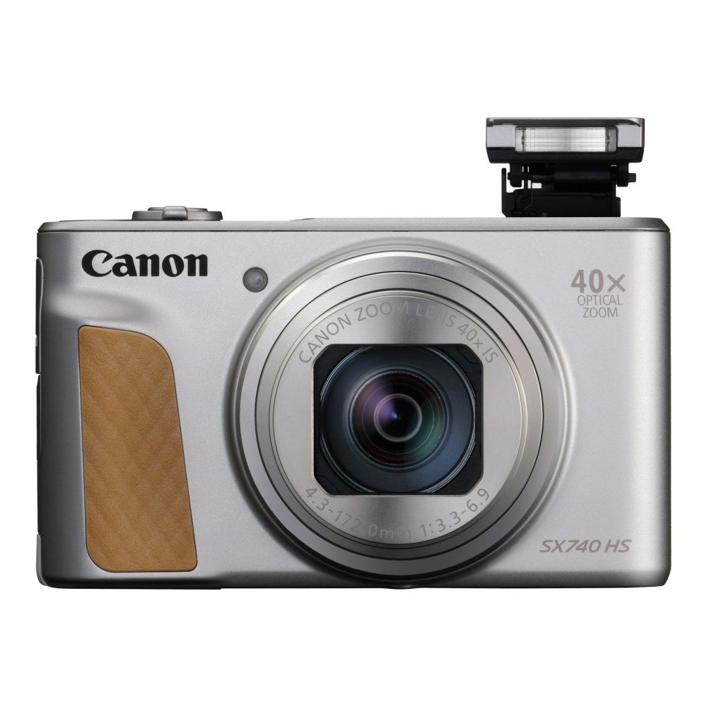 Canon PowerShot SX740 HS - Digital camera - compact - 20.3 MP - 4K / 30 fps - 40x optical zoom - Wi-Fi, Bluetooth - silver