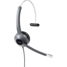 Load image into Gallery viewer, Cisco 521 Headset - Mono - Mini-phone (3.5mm), USB - Wired - Over-the-head - Monaural - Supra-aural - Uni-directional, Electret, Condenser Microphone - Black